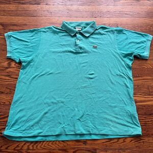 Lacoste Men's Size 7 (XXL) Aqua Green Short Sleeve Polo Shirt Cotton Casual